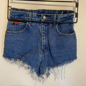 Vintage Lawman World Class Denim Cut-Off Shorts US 6 – 90s Y2K Western